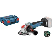 Bosch GWX 18 V-10 PSC 18V Li-Ion Accu X-LOCK Haakse Slijper Body In L-Boxx - 125mm - Variabel - Koolborstelloos - Simply Connected