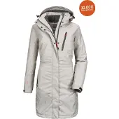 Killtec dames functionele parka, model Alisi, met afneembare capuchon, mediumgrijs, maat 40 EU