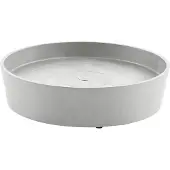 Ecopot's Schotel+wiel d50cm witgrijs