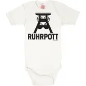 Logoshirt Rompertje/body 'Ruhrpott-Print' gemengde kleuren / wit