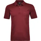 Ragman Softknit Regular Fit Polo shirt Korte mouw rood