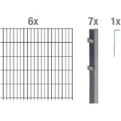 Alberts Dubbelstaafmat hekwerk Basisset Hoogte: 80 - 160 cm, totale lengte: 4 - 30 m, voor plaatsing in beton (set)