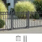 GAH Alberts Deur met enkel hek Circle Breedte: 96,5 cm, hoogte: 100 en 120 cm, verschillende kleuren