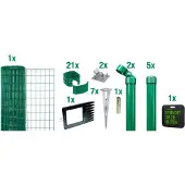 GAH Alberts Gelast gaas Fix-Clip Pro Hoogte: 80-150cm, totale lengte: 10 en 25m, met grondbussen (set)