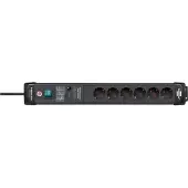 Brennenstuhl Premium-Line ÜSS 6-voudig zwart *EN* 60kA/filter 5m H05VV-F3G1,5