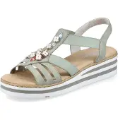 Rieker Groene Sandalen Hoogwaardig imitatieleer 40