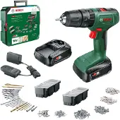 Bosch 06039D810D Accu-klopboor/schroefmachine 18 V 1.5 Ah Li-ion Incl. 2 accus, Incl. lader, Incl. koffer, Incl. accessoires