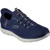 SKECHERS Sneakers laag navy / lichtgrijs / oranje