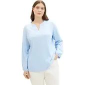 Tom Tailor Women + Blouse lichtblauw / offwhite