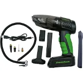 Hammersmith AirStorm - Snoerloze handstofzuiger & luchtcompressor met SOS-lampje & uitgebreide accessoireset - Autobanden oppompen - Bandenspanning controleren - Auto stofzuiger & pomp - Mail Order