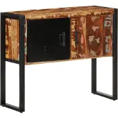 vidaXL Wandkast 90x35x75 cm massief gerecycled hout meerkleurig