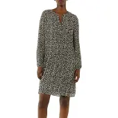 Comma Jurk beige / lichtbeige / zwart