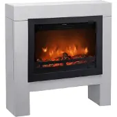 Xaralyn Bolea elektrische open haard - Witte MDF haardombouw - 1500 Watt verwarming - afstandsbediening