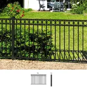 Alberts Metalen hek Circle Hoogte: 100 en 120 cm, breedte: 200 cm, om in beton te verankeren