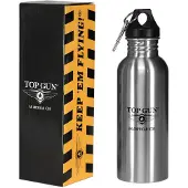 TOP GUN Drinkfles zwart / zilver