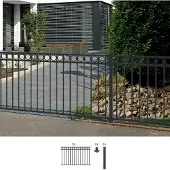 Alberts Metalen hek Circle Hoogte: 100 en 120 cm, totale lengte: 10 m, om vast te schroeven (set)