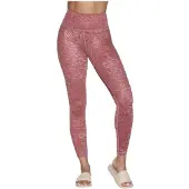 SKECHERS Performance Go Sculpt HW Leopard Legging Polyester Dames Roze Sportleggingen