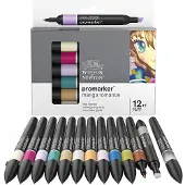 Winsor & Newton ProMarker Set 12 stuks Manga Romantiek