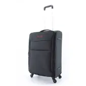 Elle Zachte Koffer / Trolley / Reiskoffer - 60 cm (Medium) - Pledge - Zwart - Zwart / Medium