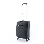 Elle Handbagage Zachte Koffer / Trolley 54x34x20cm - Pledge Zwart - Zwart / Small