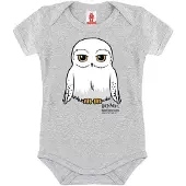 Logoshirt Rompertje/body 'Harry Potter - Hedwig' grijs