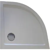 Badstuber Zeus kwartronde douchebak 80x80x5.5cm wit