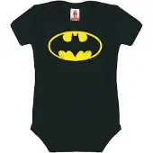Logoshirt Rompertje/body 'DC Batman-Logo' geel / zwart