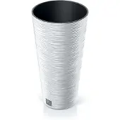 Prosperplast 7.5l Furu Collection 25x25x48 Cm Flowerpot Zilver