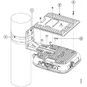 Cisco - Montageset voor draadloze access points (horizontaal) - Geschikt voor montage op een paal, ook geschikt voor wandmontage - voor Catalyst 9124AXI