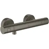 GROHE Grohtherm-1000 Cosmopolitan M douchekraan thermostatisch met koppelingen EcoJoy en volumegreep m. ecobutton brushed hard graphite
