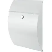 Burg wachter 38700 CAPRI 813 W Brievenbus Plaatstaal Wit Sleutelslot