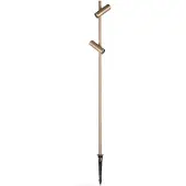 LEDS-C4 LED prikspot Juncus 2, 2.700 K, bruin, bruin / roest, Aluminium, Modern