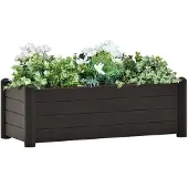 vidaXL Plantenbak verhoogd 100x43x35 cm PP antraciet