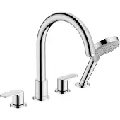 Hansgrohe Vernis Blend Afdekset badkraan - 211mm 4-gats - hoogglans chroom