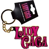 Rock Off Lady Gaga - Swirly Logo Sleutelhanger - Roze