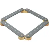 Meowbaby Beam 4-elements Wooden Balance Board Sensoric Grijs