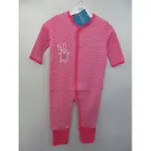 Feetje babypak roze fijn streepje konijn maat 62