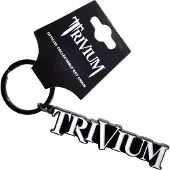 Rock Off Trivium - Logo Black Sleutelhanger - Zwart/Wit