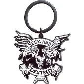 Metallica - Seek & Destroy Sleutelhanger - Zwart/Wit