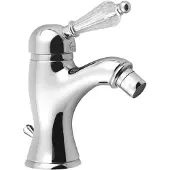 Sapho Bidetmengkraan Kirké Retro Kristal 1-hendel Gebogen 18.2 cm Chroom (incl. clickwaste)