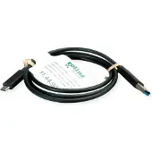 ROLINE GREEN USB 3.2 Gen 1 kabel, A-C, M/M, zwart, 1 m