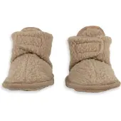 Green Cell baby slofjes fleece beige Effen - maat 12-18 mnd