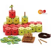 WEPLAY Eduplay educatief speelgoed Apple Links - kleurrijk karton spel.