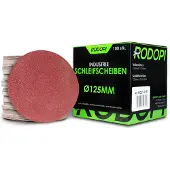 Rodopi 100x Mix Schuurpapier 125 mm - zonder perforatie Excentrisch Schuurmachine