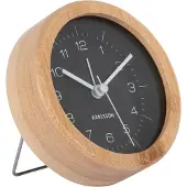 Karlsson Wekker Neat Bamboo Round Black