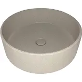 Sanimex Opbouw wastafel crystal beton rond terrazzo creme