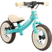 Bikestar Sport, 2 in 1 meegroei loopfiets, 10 inch, turquoise/vogels unisex