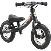 Bikestar Sport, 2 in 1 meegroei loopfiets, 10 inch, zwart unisex