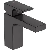 Hansgrohe Vernis Shape - Wastafelmengkraan - Ééngreeps bediening - Met trekwaste - 100mm maat - Mat Zwart
