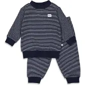 Feetje Wafel pyjama royal blue/wit Blauw Jongens/Meisjes Katoen Streep - maat 74